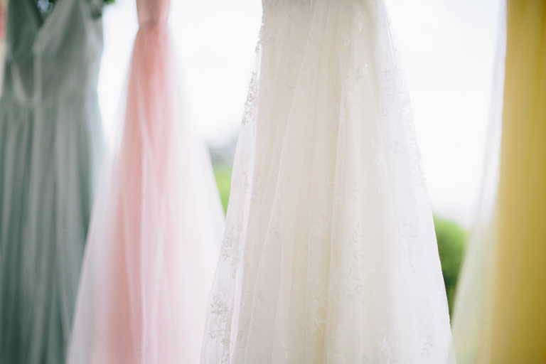 Pastel bridesmaids dresses