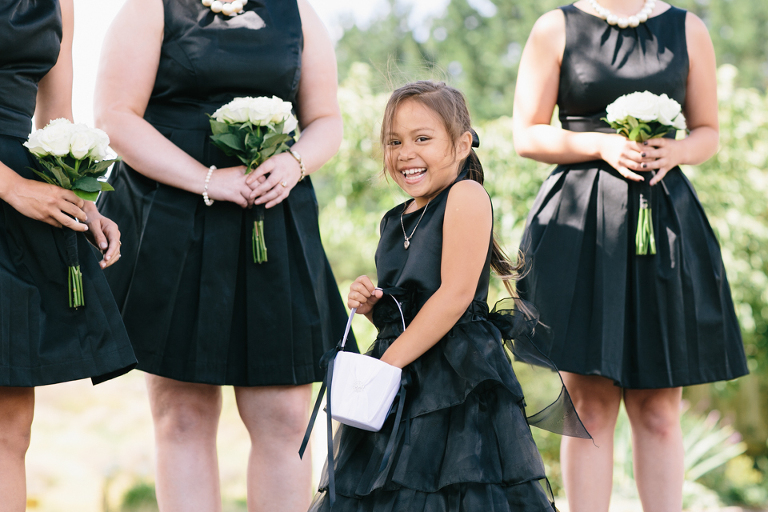 Te Horo Sudbury's cute flower girl