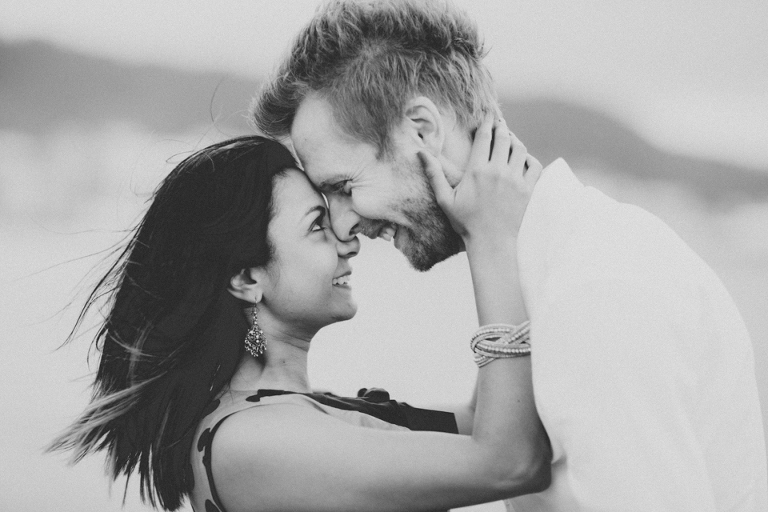 Wellington Waterfront Engagement Photography Black and White