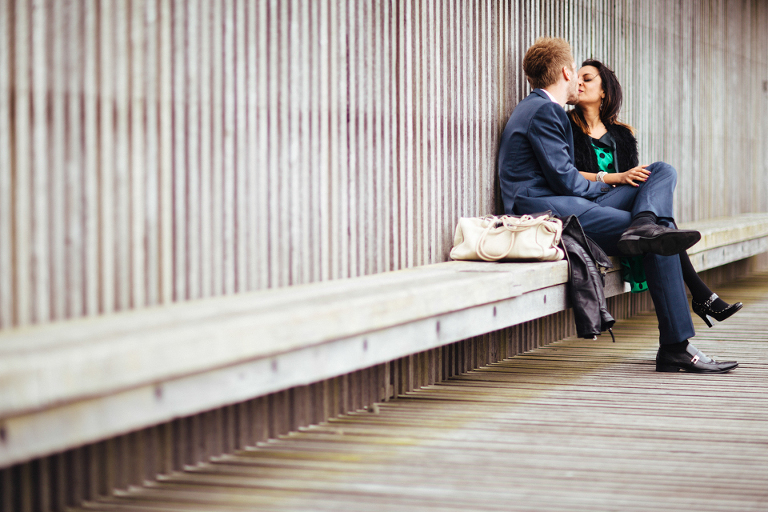 Wellington Waterfront Engagement Photography the kiss