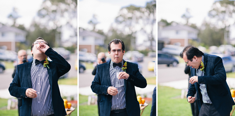 Groom has to earn his way into the bride's house!