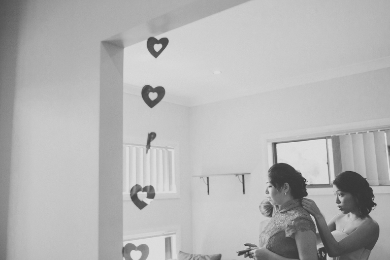 Love hearts wedding day getting ready