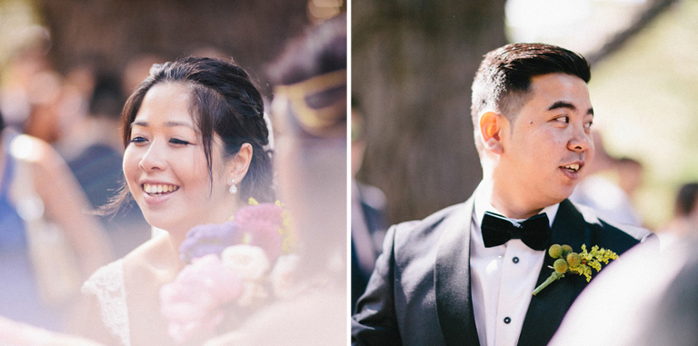 Bride and groom after wedding ceremony