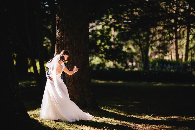 First dance outside wedding photography