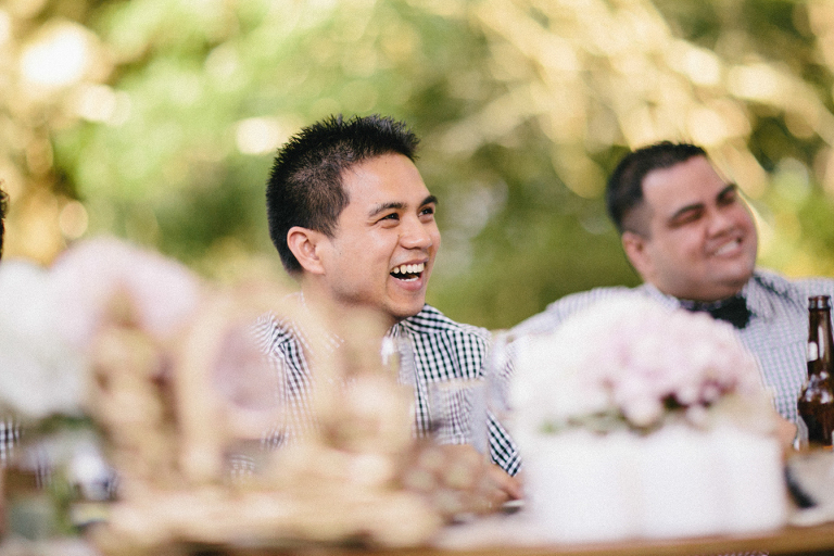 Wedding reception speech reaction 