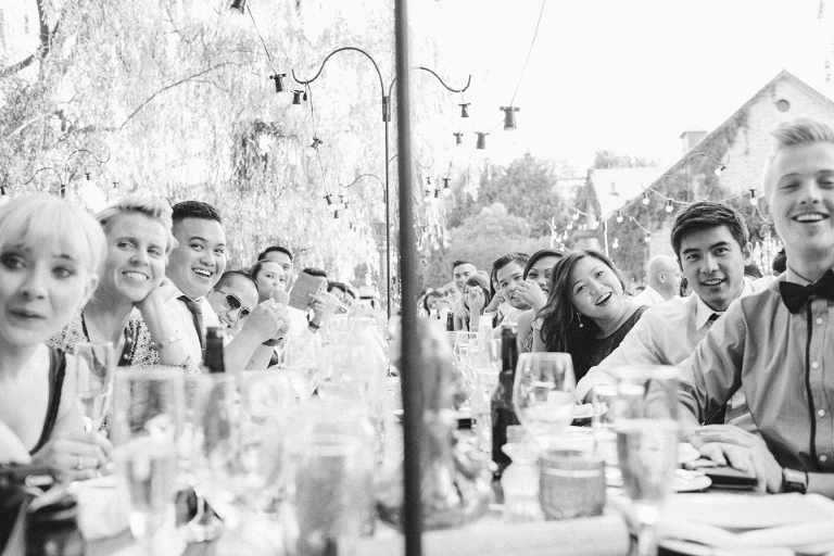 Wedding reception speech reaction 