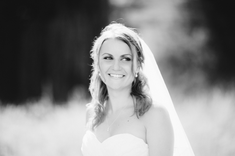 Bridal portrait, natural light black and white Te Horo Beach wedding 