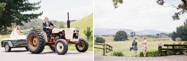 Bridal in truck natural light Te Horo Beach wedding 
