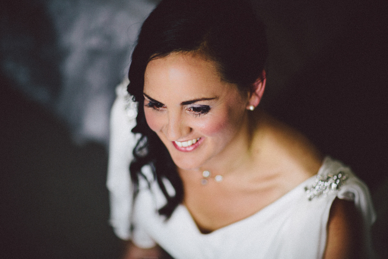 bride close up Burnside Church Martinborough Wedding natural light