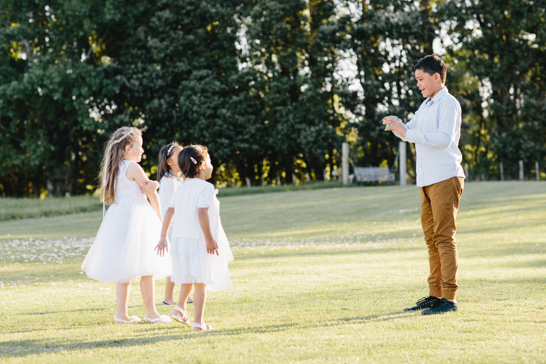 children playing outside at Riversdale Wedding natural light 